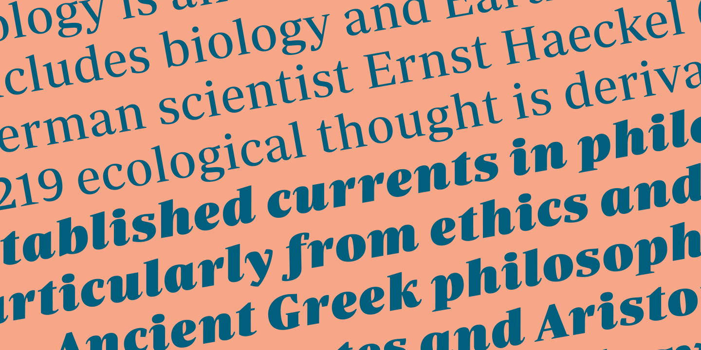 Ejemplo de fuente Periodico Display Italic